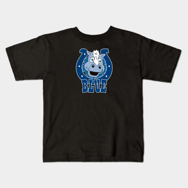 indianapolis colts Kids T-Shirt by kolumenana